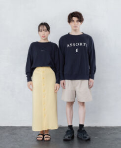 紺色シャツ　ペアルック