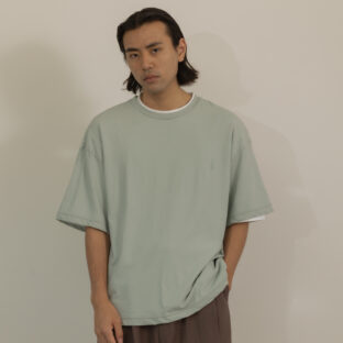 シアー刺繍ロゴTee(メンズ)